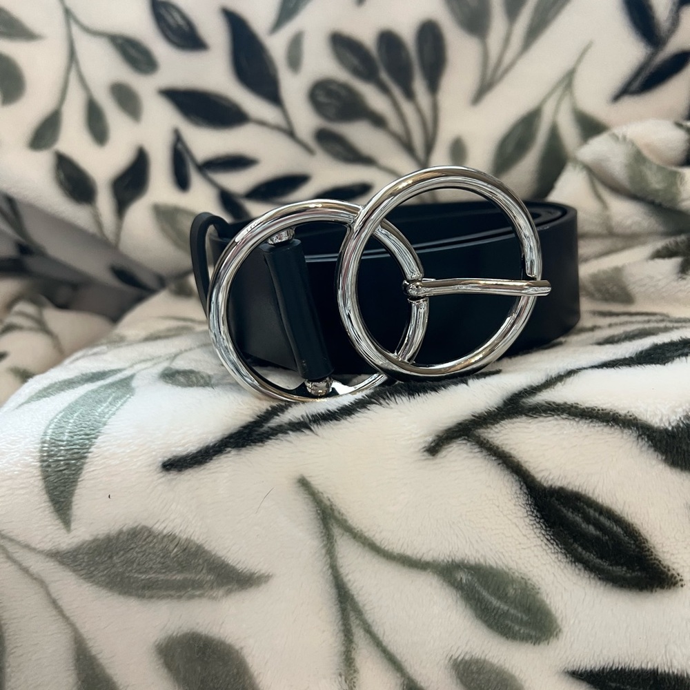 Black Belt with Silver Buckle - Picture 2 of 5
